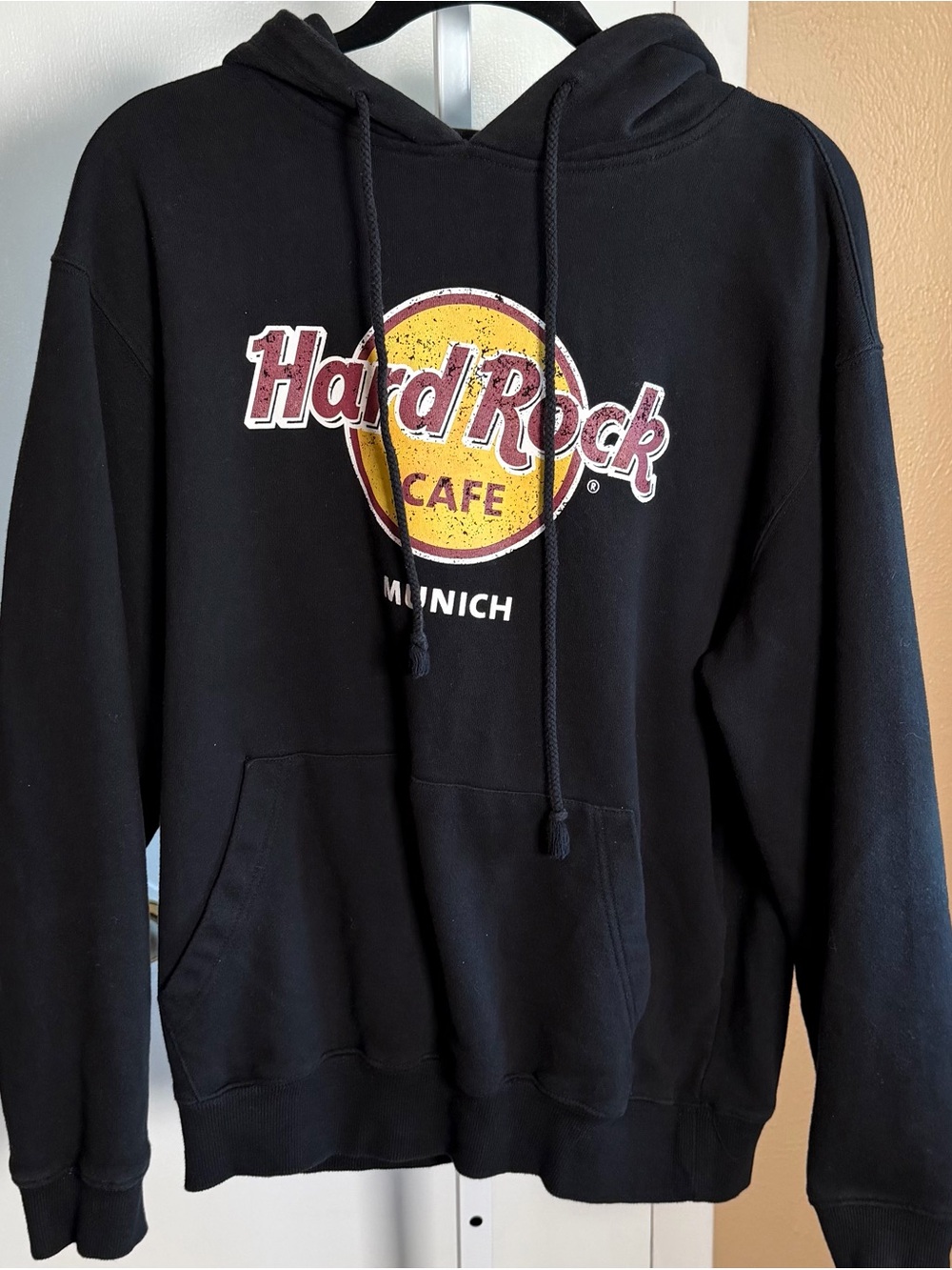 Hard Rock Cafe Munich Black Logo Pullover Hoodie XL